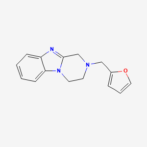 molecular formula C15H15N3O B4961399 2-(2-furylmethyl)-1,2,3,4-tetrahydropyrazino[1,2-a]benzimidazole 