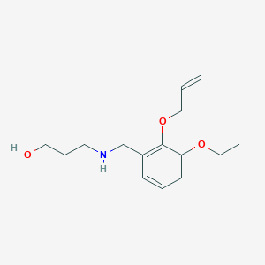 molecular formula C15H23NO3 B496140 3-{[2-(Allyloxy)-3-ethoxybenzyl]amino}-1-propanol 