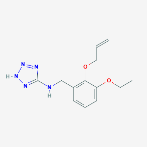 molecular formula C13H17N5O2 B496141 N-[2-(allyloxy)-3-ethoxybenzyl]-N-(2H-tetraazol-5-yl)amine 