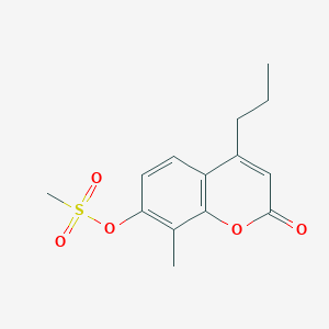 molecular formula C14H16O5S B4961412 8-methyl-2-oxo-4-propyl-2H-chromen-7-yl methanesulfonate 