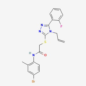 molecular formula C20H18BrFN4OS B4961428 2-{[4-allyl-5-(2-fluorophenyl)-4H-1,2,4-triazol-3-yl]thio}-N-(4-bromo-2-methylphenyl)acetamide 