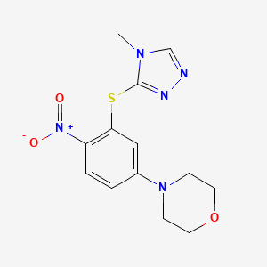 molecular formula C13H15N5O3S B4961431 4-{3-[(4-methyl-4H-1,2,4-triazol-3-yl)thio]-4-nitrophenyl}morpholine 