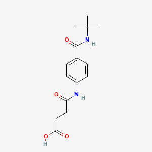 molecular formula C15H20N2O4 B4961445 4-({4-[(tert-butylamino)carbonyl]phenyl}amino)-4-oxobutanoic acid 