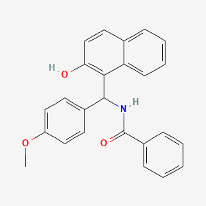 molecular formula C25H21NO3 B4961449 N-[(2-hydroxy-1-naphthyl)(4-methoxyphenyl)methyl]benzamide 