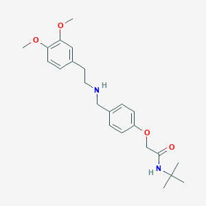 molecular formula C23H32N2O4 B496145 N-tert-butyl-2-[4-({[2-(3,4-dimethoxyphenyl)ethyl]amino}methyl)phenoxy]acetamide 