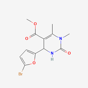 molecular formula C12H13BrN2O4 B4961459 methyl 4-(5-bromo-2-furyl)-1,6-dimethyl-2-oxo-1,2,3,4-tetrahydro-5-pyrimidinecarboxylate 