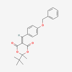 molecular formula C23H24O5 B4961464 5-[4-(benzyloxy)benzylidene]-2-tert-butyl-2-methyl-1,3-dioxane-4,6-dione 