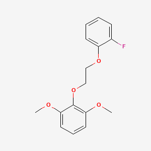 molecular formula C16H17FO4 B4961469 2-[2-(2-fluorophenoxy)ethoxy]-1,3-dimethoxybenzene 