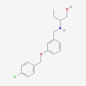 molecular formula C18H22ClNO2 B496147 2-({3-[(4-Chlorobenzyl)oxy]benzyl}amino)butan-1-ol 