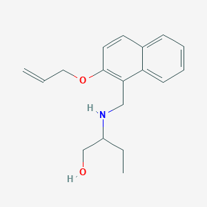 molecular formula C18H23NO2 B496148 2-({[2-(Prop-2-en-1-yloxy)naphthalen-1-yl]methyl}amino)butan-1-ol 