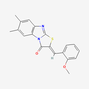 molecular formula C19H16N2O2S B4961480 2-(2-methoxybenzylidene)-6,7-dimethyl[1,3]thiazolo[3,2-a]benzimidazol-3(2H)-one 