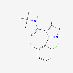 molecular formula C15H16ClFN2O2 B4961505 N-(tert-butyl)-3-(2-chloro-6-fluorophenyl)-5-methyl-4-isoxazolecarboxamide 
