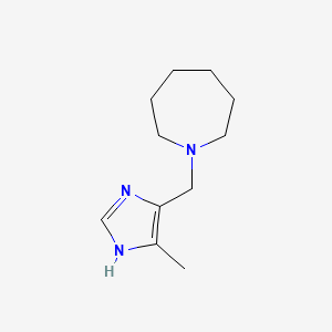 molecular formula C11H19N3 B4961511 1-[(4-methyl-1H-imidazol-5-yl)methyl]azepane 