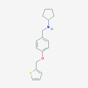 molecular formula C17H21NOS B496152 N-cyclopentyl-N-[4-(2-thienylmethoxy)benzyl]amine 