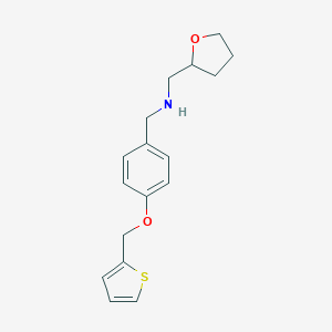 molecular formula C17H21NO2S B496153 N-(tetrahydro-2-furanylmethyl)-N-[4-(2-thienylmethoxy)benzyl]amine 