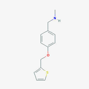 molecular formula C13H15NOS B496154 Methyl({[4-(thiophen-2-ylmethoxy)phenyl]methyl})amine CAS No. 869947-87-5