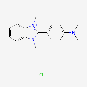 molecular formula C17H20ClN3 B4961546 2-[4-(dimethylamino)phenyl]-1,3-dimethyl-1H-3,1-benzimidazol-3-ium chloride 