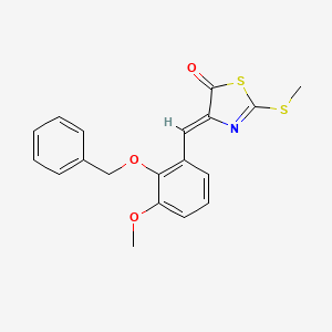 molecular formula C19H17NO3S2 B4961588 4-[2-(benzyloxy)-3-methoxybenzylidene]-2-(methylthio)-1,3-thiazol-5(4H)-one 