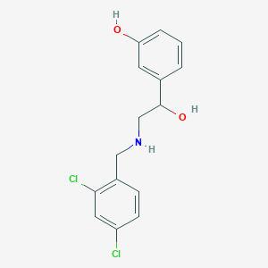 molecular formula C15H15Cl2NO2 B496159 3-{2-[(2,4-Dichlorobenzyl)amino]-1-hydroxyethyl}phenol 