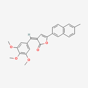 molecular formula C25H22O5 B4961593 5-(6-methyl-2-naphthyl)-3-(3,4,5-trimethoxybenzylidene)-2(3H)-furanone 