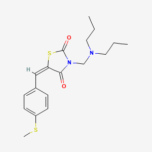 molecular formula C18H24N2O2S2 B4961595 3-[(dipropylamino)methyl]-5-[4-(methylthio)benzylidene]-1,3-thiazolidine-2,4-dione 