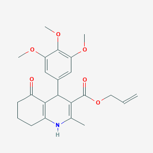 molecular formula C23H27NO6 B4961604 allyl 2-methyl-5-oxo-4-(3,4,5-trimethoxyphenyl)-1,4,5,6,7,8-hexahydro-3-quinolinecarboxylate 