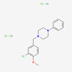 molecular formula C18H23Cl3N2O B4961617 1-(3-chloro-4-methoxybenzyl)-4-phenylpiperazine dihydrochloride 
