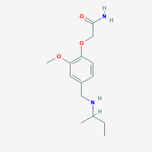 molecular formula C14H22N2O3 B496162 2-{4-[(Sec-butylamino)methyl]-2-methoxyphenoxy}acetamide CAS No. 861226-73-5
