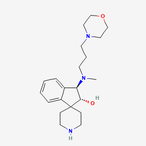 molecular formula C21H33N3O2 B4961622 rel-(2R,3R)-3-{methyl[3-(4-morpholinyl)propyl]amino}-2,3-dihydrospiro[indene-1,4'-piperidin]-2-ol bis(trifluoroacetate) (salt) 