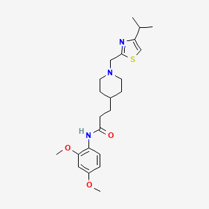N-(2,4-dimethoxyphenyl)-3-{1-[(4-isopropyl-1,3-thiazol-2-yl)methyl]-4-piperidinyl}propanamide