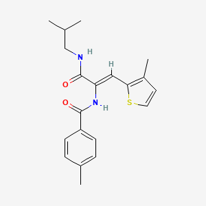 molecular formula C20H24N2O2S B4961660 N-[1-[(isobutylamino)carbonyl]-2-(3-methyl-2-thienyl)vinyl]-4-methylbenzamide 