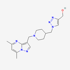 [1-({1-[(5,7-dimethylpyrazolo[1,5-a]pyrimidin-3-yl)methyl]-4-piperidinyl}methyl)-1H-1,2,3-triazol-4-yl]methanol