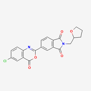 molecular formula C21H15ClN2O5 B4961694 5-(6-chloro-4-oxo-4H-3,1-benzoxazin-2-yl)-2-(tetrahydro-2-furanylmethyl)-1H-isoindole-1,3(2H)-dione 