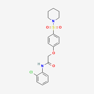 N-(2-chlorophenyl)-2-[4-(1-piperidinylsulfonyl)phenoxy]acetamide