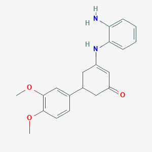molecular formula C20H22N2O3 B4961708 3-[(2-aminophenyl)amino]-5-(3,4-dimethoxyphenyl)-2-cyclohexen-1-one 