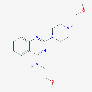 molecular formula C16H23N5O2 B4961713 2-(4-{4-[(2-hydroxyethyl)amino]-2-quinazolinyl}-1-piperazinyl)ethanol 