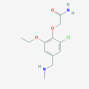 molecular formula C12H17ClN2O3 B496172 2-{2-Chloro-6-ethoxy-4-[(methylamino)methyl]phenoxy}acetamide 