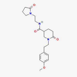 1-[2-(4-methoxyphenyl)ethyl]-6-oxo-N-[2-(2-oxo-1-pyrrolidinyl)ethyl]-3-piperidinecarboxamide