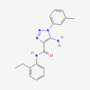 molecular formula C18H19N5O B4961729 5-amino-N-(2-ethylphenyl)-1-(3-methylphenyl)-1H-1,2,3-triazole-4-carboxamide 