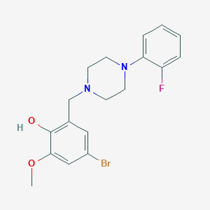 molecular formula C18H20BrFN2O2 B4961739 4-bromo-2-{[4-(2-fluorophenyl)-1-piperazinyl]methyl}-6-methoxyphenol 