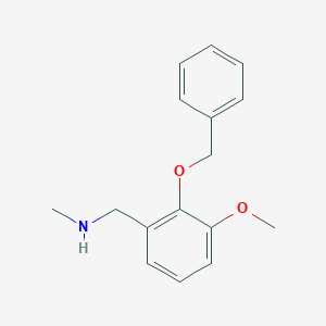 molecular formula C16H19NO2 B496174 N-[2-(benzyloxy)-3-methoxybenzyl]-N-methylamine CAS No. 88741-41-7