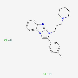 molecular formula C24H30Cl2N4 B4961756 2-(4-methylphenyl)-1-[3-(1-piperidinyl)propyl]-1H-imidazo[1,2-a]benzimidazole dihydrochloride 