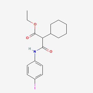 ethyl 2-cyclohexyl-3-[(4-iodophenyl)amino]-3-oxopropanoate
