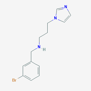 molecular formula C13H16BrN3 B496178 N-(3-bromobenzyl)-3-(1H-imidazol-1-yl)propan-1-amine 