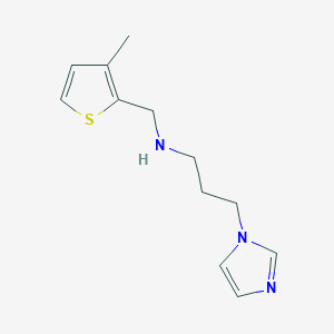 molecular formula C12H17N3S B496179 3-(1H-imidazol-1-yl)-N-[(3-methyl-2-thienyl)methyl]-1-propanamine 