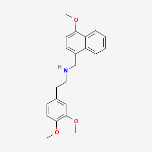 molecular formula C22H25NO3 B4961807 2-(3,4-dimethoxyphenyl)-N-[(4-methoxy-1-naphthyl)methyl]ethanamine 