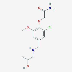 molecular formula C13H19ClN2O4 B496181 2-(2-Chloro-4-{[(2-hydroxypropyl)amino]methyl}-6-methoxyphenoxy)acetamide 
