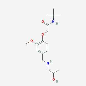 molecular formula C17H28N2O4 B496182 N-tert-butyl-2-(4-{[(2-hydroxypropyl)amino]methyl}-2-methoxyphenoxy)acetamide 
