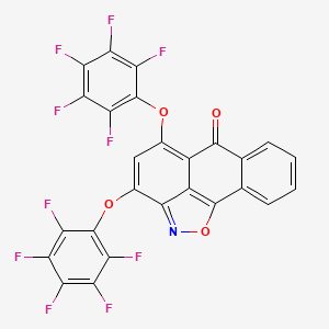 molecular formula C26H5F10NO4 B4961820 3,5-bis(pentafluorophenoxy)-6H-anthra[1,9-cd]isoxazol-6-one 