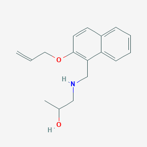 molecular formula C17H21NO2 B496183 1-({[2-(Prop-2-en-1-yloxy)naphthalen-1-yl]methyl}amino)propan-2-ol 